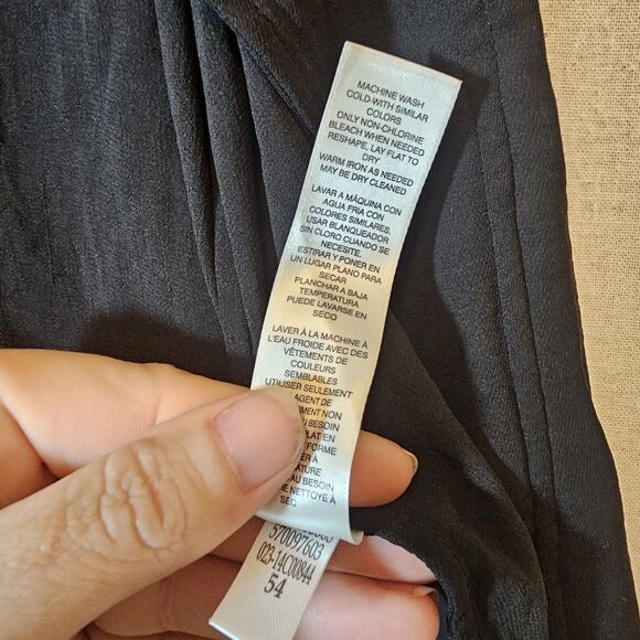 Chico's Black Layered Vest Open Front Exposed Zipper 2 = LARGE - Picture 7 of 9